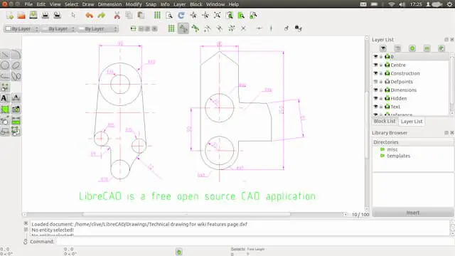 FreeCAD: Creating 2D drawings from a 3D shape - XSim