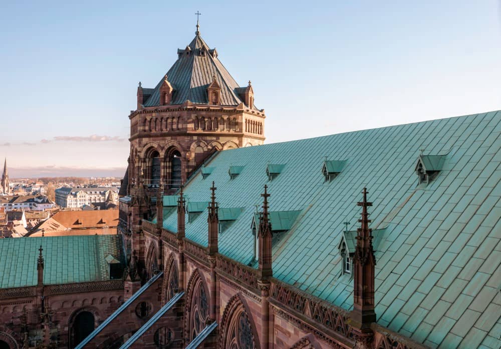 Cathedral with a copper roof