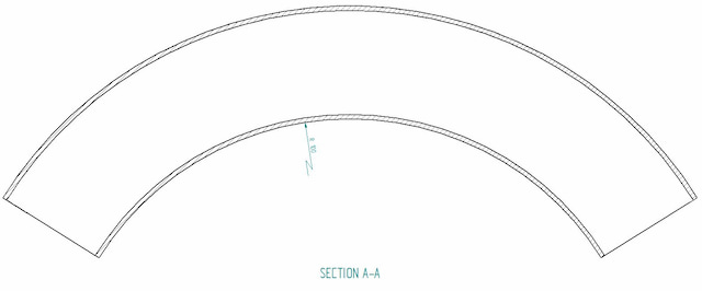 Recommended pipe radius for bending