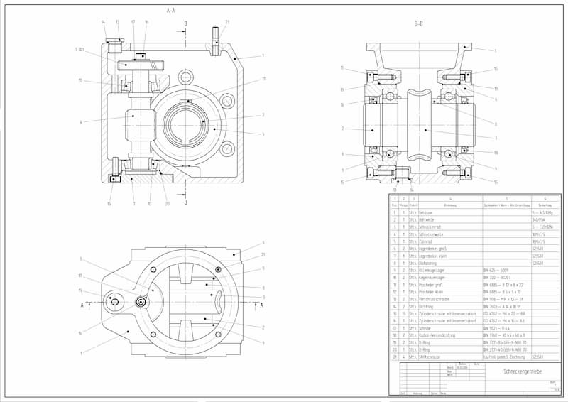 Engineering drawing bill of materials (BOM)
