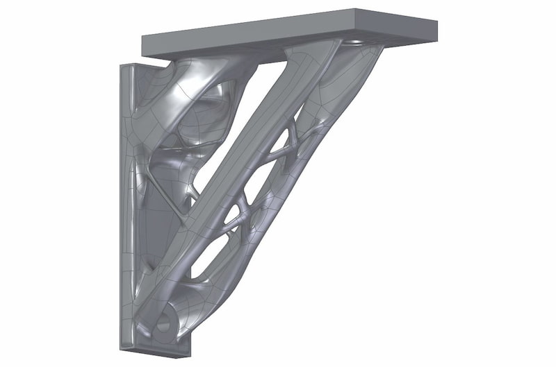 Generative design shelf bracket