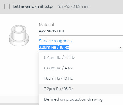 cnc surface roughness