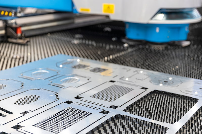 Perforating is a punching operation in sheet metal manufacturing