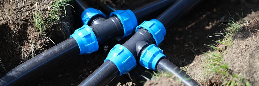 Residential HDPE sewer piping 